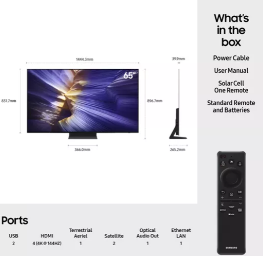 SAMSUNG S90F 65" OLED 4K Vision AI Smart TV 2025 - QE65S90F - Image 3